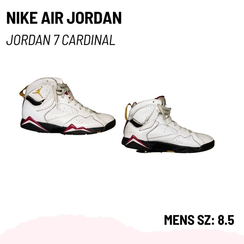 Used Nike Air Jordan 7 Cardinal Mens 8.5 Basketball No Box